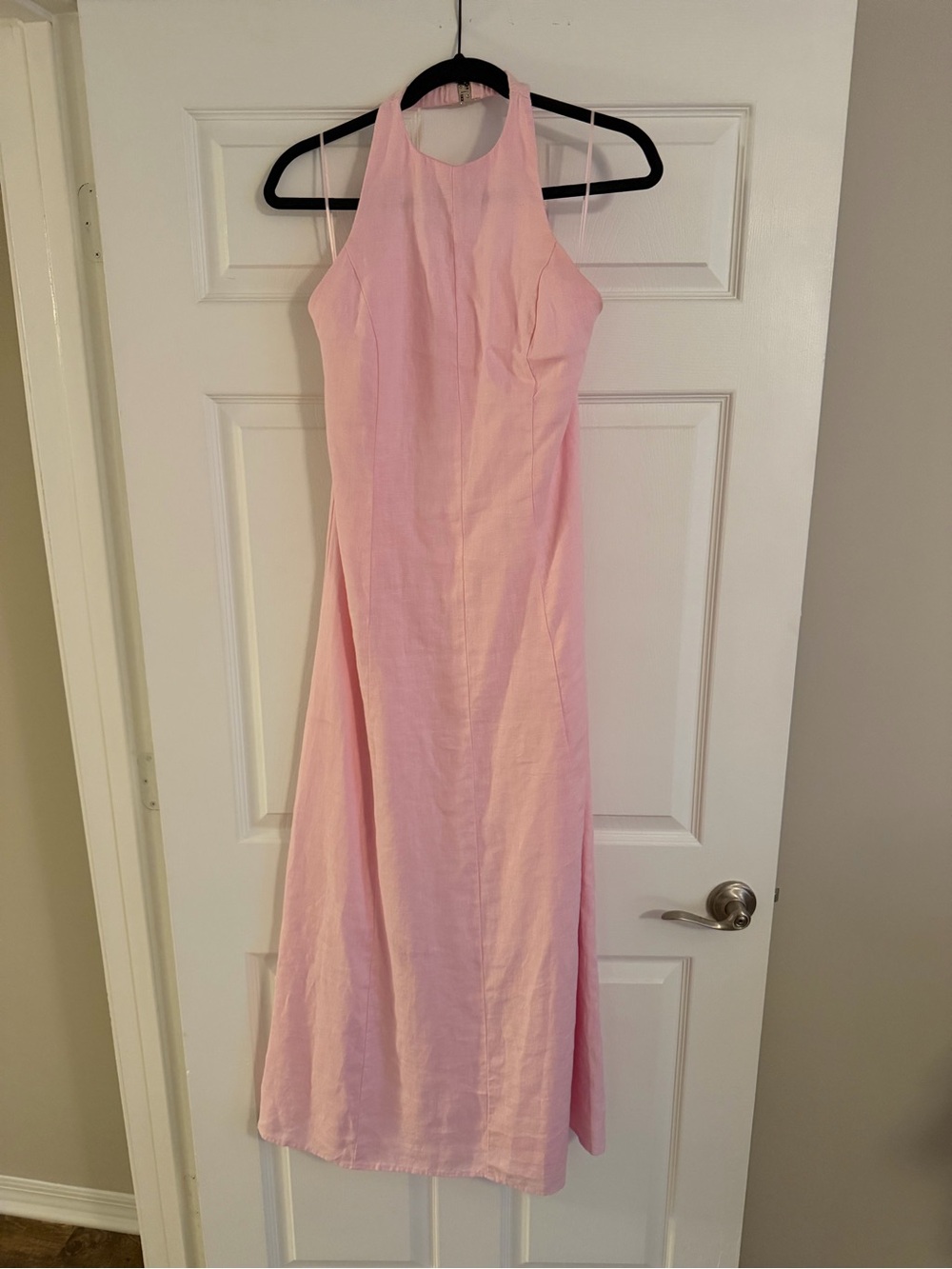 Abercrombie & Fitch Pale Pink Halter Maxi Dress
